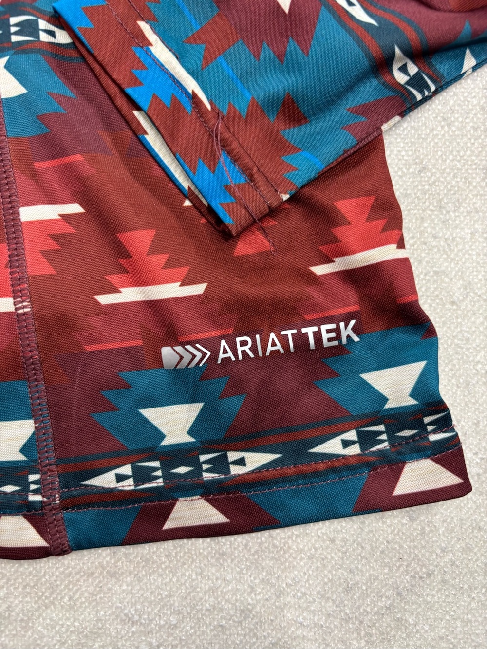 AriatTEK Women’s 1/4 Zip Pullover Southwestern Aztec Print Performance Top - Picture 4 of 6